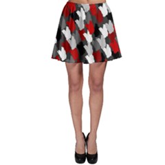 Abstract Paint Splashes, Mixed Colors, Black, Red, White Skater Skirt by Casemiro