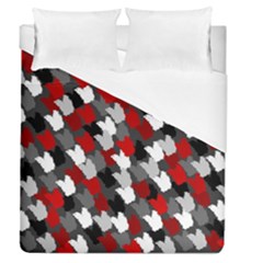 Abstract Paint Splashes, Mixed Colors, Black, Red, White Duvet Cover (queen Size) by Casemiro