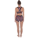 Abstract paint splashes, mixed colors, black, red, white Racerback Boyleg Bikini Set View2