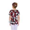 Abstract paint splashes, mixed colors, black, red, white Kids  One Piece Tee View2