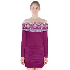 4 8 S1 1 Long Sleeve Off Shoulder Dress by flowerland