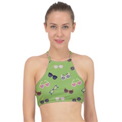 Sunglasses Funny Racer Front Bikini Top by SychEva