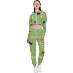 Sunglasses Funny Cropped Zip Up Lounge Set by SychEva