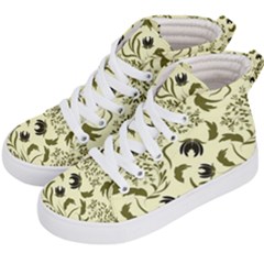 Folk Flowers Art Pattern Floral Abstract Surface Design  Seamless Pattern Kids  Hi-top Skate Sneakers by Eskimos