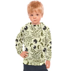 Folk Flowers Art Pattern Floral Abstract Surface Design  Seamless Pattern Kids  Hooded Pullover by Eskimos