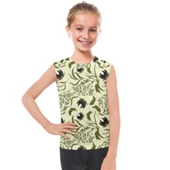 Folk Flowers Art Pattern Floral Abstract Surface Design  Seamless Pattern Kids  Mesh Tank Top by Eskimos