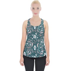 Folk Flowers Art Pattern Floral Abstract Surface Design  Seamless Pattern Piece Up Tank Top by Eskimos