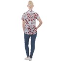 Folk flowers art pattern Floral abstract surface design  Seamless pattern Women s Short Sleeve Pocket Shirt View2