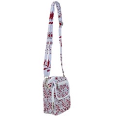 Folk Flowers Art Pattern Floral Abstract Surface Design  Seamless Pattern Shoulder Strap Belt Bag by Eskimos