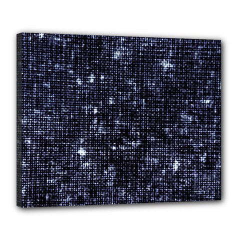 Geometric Dark Blue Abstract Print Pattern Canvas 20  X 16  (stretched) by dflcprintsclothing