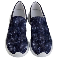 Geometric Dark Blue Abstract Print Pattern Women s Lightweight Slip Ons by dflcprintsclothing