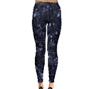 Geometric Dark Blue Abstract Print Pattern Inside Out Leggings View2