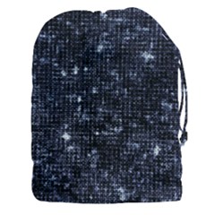 Geometric Dark Blue Abstract Print Pattern Drawstring Pouch (3xl) by dflcprintsclothing