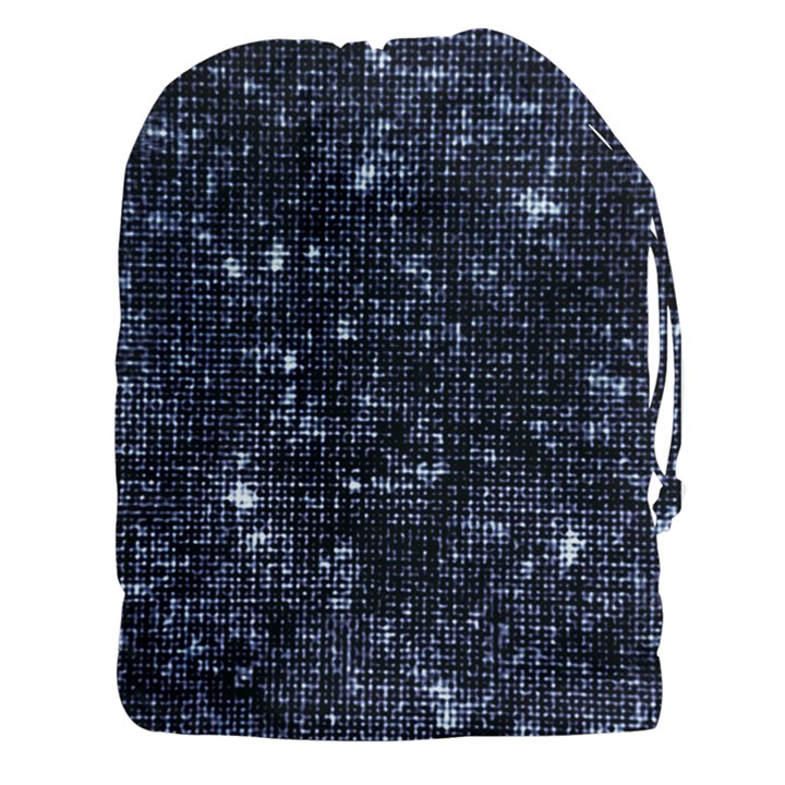 Geometric Dark Blue Abstract Print Pattern Drawstring Pouch (3XL)