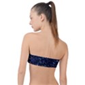 Geometric Dark Blue Abstract Print Pattern Classic Bandeau Bikini Top  View2