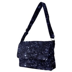 Geometric Dark Blue Abstract Print Pattern Full Print Messenger Bag (m)