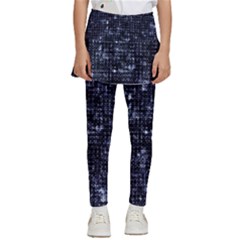 Geometric Dark Blue Abstract Print Pattern Kids  Skirted Pants by dflcprintsclothing