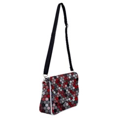 Hexagonal Blocks Pattern, Mixed Colors Shoulder Bag With Back Zipper by Casemiro