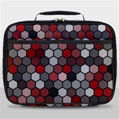 Hexagonal Blocks Pattern, Mixed Colors Full Print Lunch Bag by Casemiro