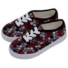 Hexagonal Blocks Pattern, Mixed Colors Kids  Classic Low Top Sneakers by Casemiro