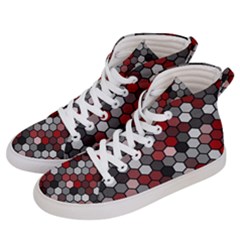 Hexagonal Blocks Pattern, Mixed Colors Women s Hi-top Skate Sneakers by Casemiro