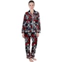 Hexagonal blocks pattern, mixed colors Satin Long Sleeve Pajamas Set View1