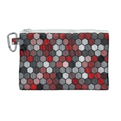 Hexagonal Blocks Pattern, Mixed Colors Canvas Cosmetic Bag (large) by Casemiro