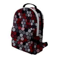 Hexagonal Blocks Pattern, Mixed Colors Flap Pocket Backpack (large) by Casemiro