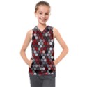 Hexagonal blocks pattern, mixed colors Kids  Sleeveless Hoodie View1