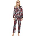 Hexagonal blocks pattern, mixed colors Womens  Long Sleeve Pocket Pajamas Set View1