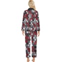 Hexagonal blocks pattern, mixed colors Womens  Long Sleeve Pocket Pajamas Set View2