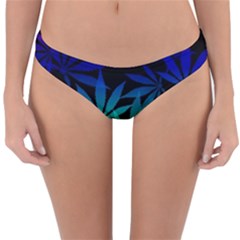 Weed Rainbow, Ganja Leafs Pattern In Colors, 420 Marihujana Theme Reversible Hipster Bikini Bottoms by Casemiro