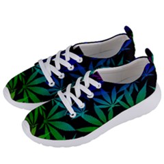 Weed Rainbow, Ganja Leafs Pattern In Colors, 420 Marihujana Theme Women s Lightweight Sports Shoes by Casemiro