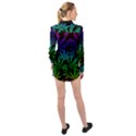 Weed Rainbow, Ganja leafs pattern in colors, 420 marihujana theme Long Sleeve Chiffon Shirt View2