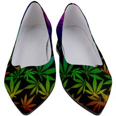 Weed Rainbow, Ganja Leafs Pattern In Colors, 420 Marihujana Theme Women s Block Heels  by Casemiro