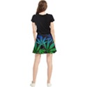 Weed Rainbow, Ganja leafs pattern in colors, 420 marihujana theme Waistband Skirt View2