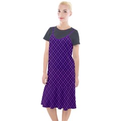 Purple, Black And Yellow Color Plaid, Retro Tartan Pattern Camis Fishtail Dress by Casemiro