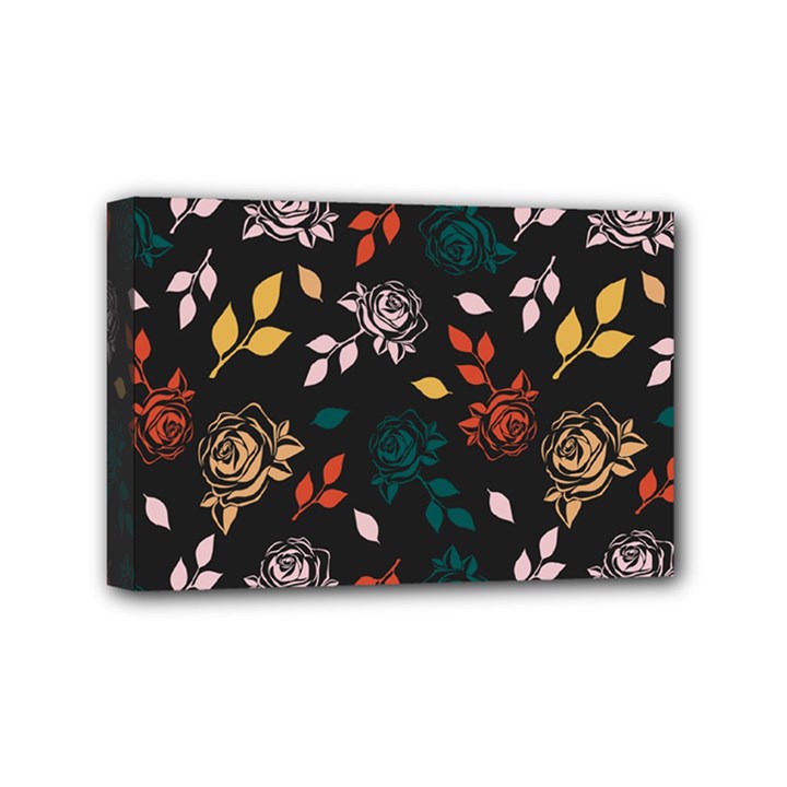 Rose Floral Mini Canvas 6  x 4  (Stretched)