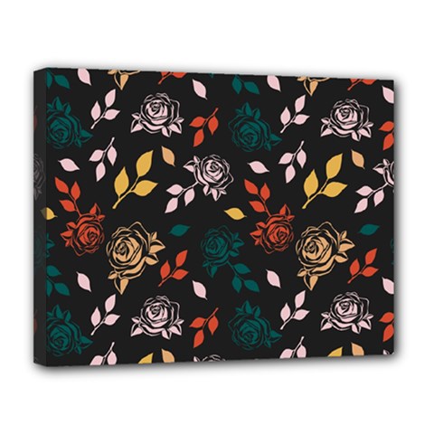 Rose Floral Canvas 14  X 11  (stretched) by tmsartbazaar