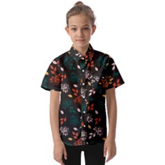 Rose Floral Kids  Short Sleeve Shirt by tmsartbazaar