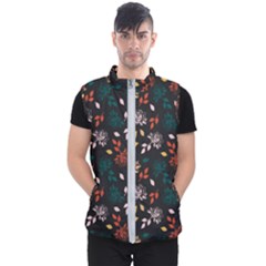 Rose Floral Men s Puffer Vest by tmsartbazaar