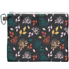 Rose Floral Canvas Cosmetic Bag (xxxl) by tmsartbazaar