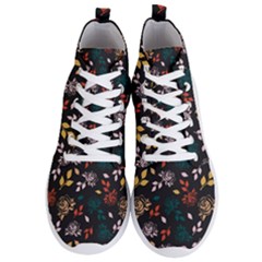 Rose Floral Men s Lightweight High Top Sneakers by tmsartbazaar