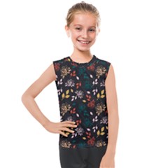 Rose Floral Kids  Mesh Tank Top by tmsartbazaar