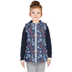 Beautiful Rose Kids  Hooded Puffer Vest by tmsartbazaar