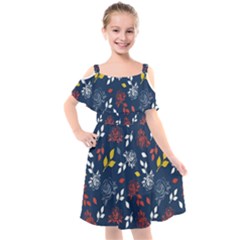 Beautiful Rose Kids  Cut Out Shoulders Chiffon Dress by tmsartbazaar