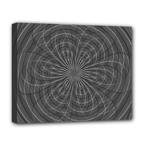 Abstract Spirals, Spiral Abstraction, Gray Color, Graphite Deluxe Canvas 20  X 16  (stretched)