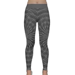 Abstract Spirals, Spiral Abstraction, Gray Color, Graphite Classic Yoga Leggings by Casemiro