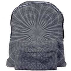 Abstract Spirals, Spiral Abstraction, Gray Color, Graphite Giant Full Print Backpack by Casemiro