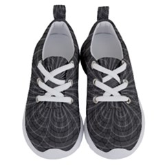 Abstract Spirals, Spiral Abstraction, Gray Color, Graphite Running Shoes